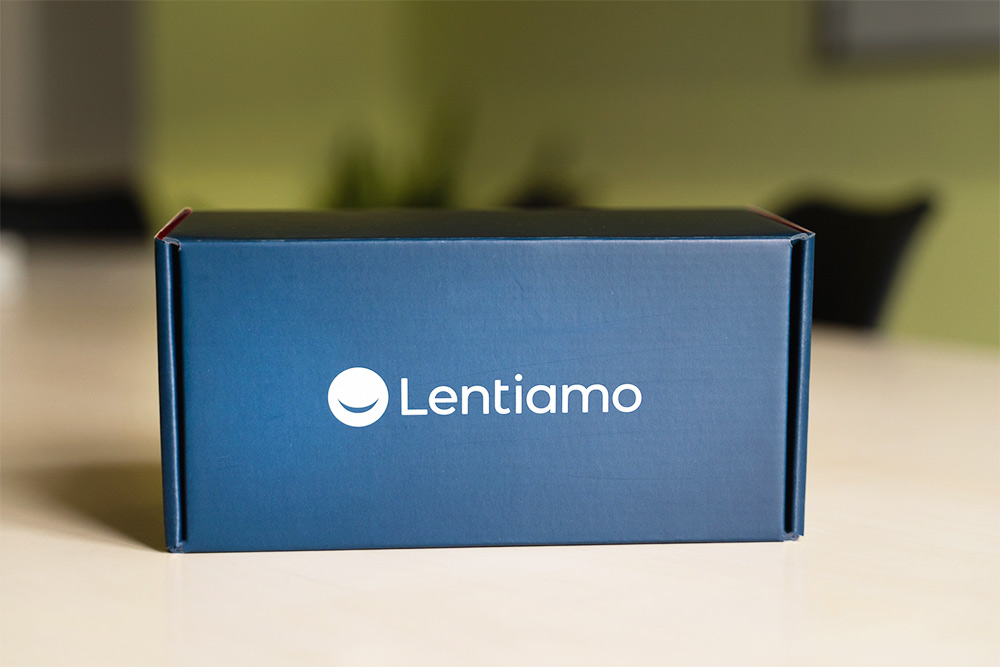 The Lentiamo eyewear packaging