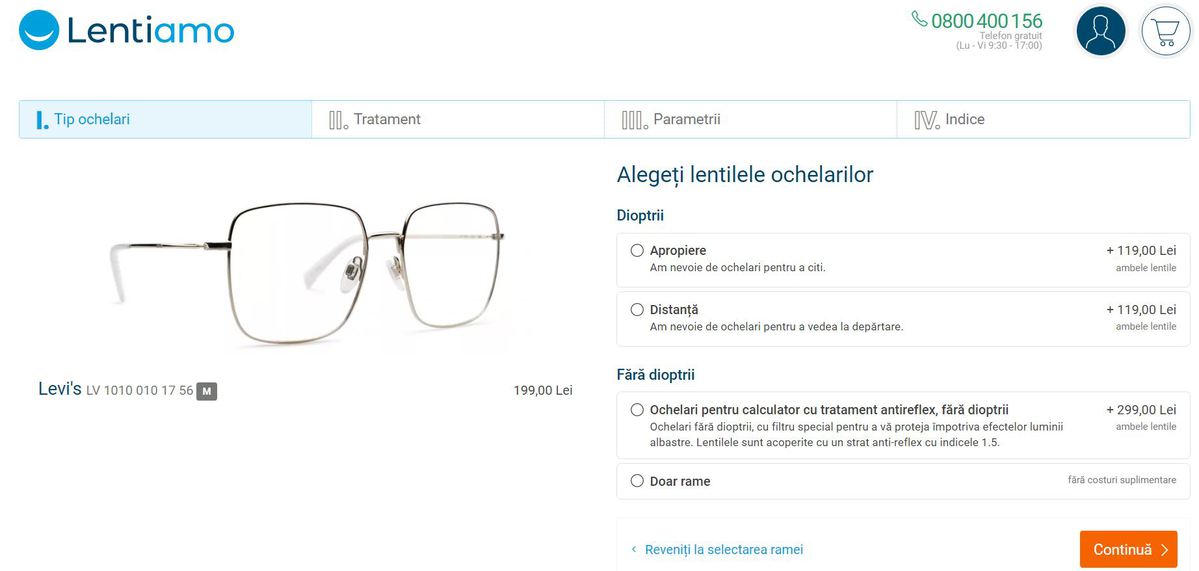 cum să cumpărați ochelari online la Lentiamo