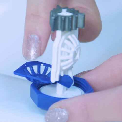 Washing hands in sink with water droplet images