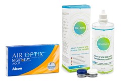 Air Optix Night & Day Aqua (6 lenses) +Solunate Multi-Purpose 400 ml with case