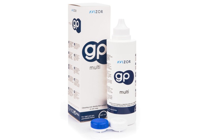 AVIZOR GP MULTI 240 ml with case Contact lens solutions Lentiamo