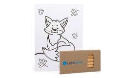 Colouring book + crayons Lentiamo